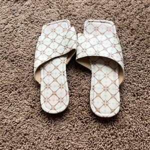 Elegant Cream Slide Sandals